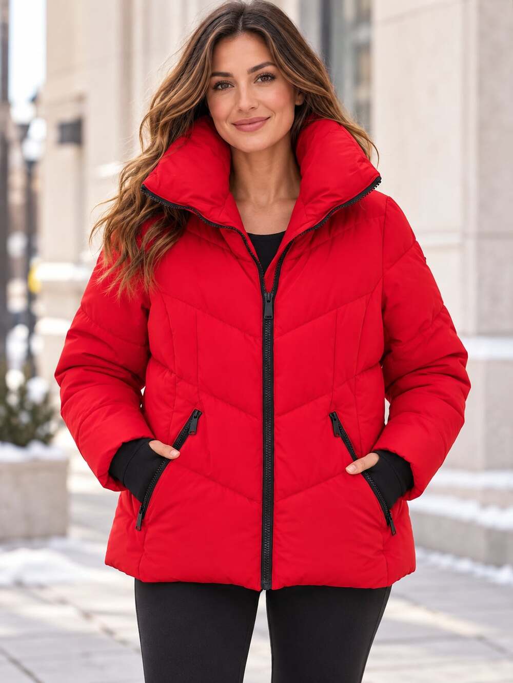 BCBGeneration Red Quilted Jacket